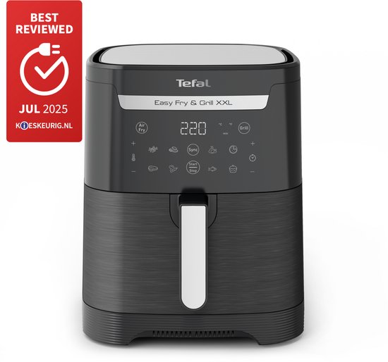 Tefal Easy Fry & Grill XXL EY8018 – 2-in-1-Heißluftfritteuse und Grill – 6,5 l – FlexCook – 8 Programme – Schwarz – Für 8 Personen