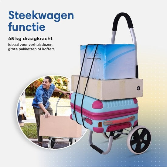 Safe Life - Einkaufswagen - mit gekühltem Fach - 45L - Schwarz/Grau