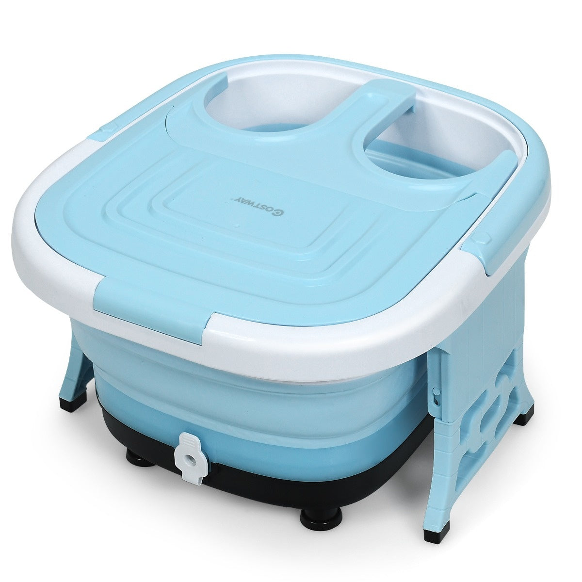 Coast Fußbadmassagegerät faltbar mit Fernbedienung Fußbadewhirlpool 42 x 40 x 24 cm blau