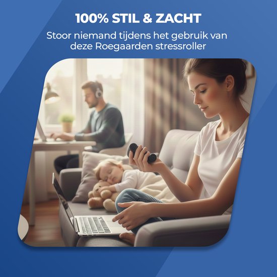 Roegaarden Stressbälle für Erwachsene – Stressball für die Hand – Stressroller – Ruhe & Konzentration – Leicht mitzunehmen