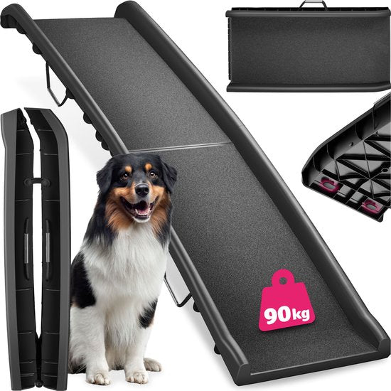 tectake - Hundetreppe Paw Step - Hundetreppe Walkway - Treppe Hund - zusammenklappbar und rutschfest, bis zu 90kg