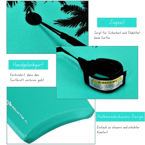 Coast Bodyboard - 94 x 47 x 5,5 cm - grün
