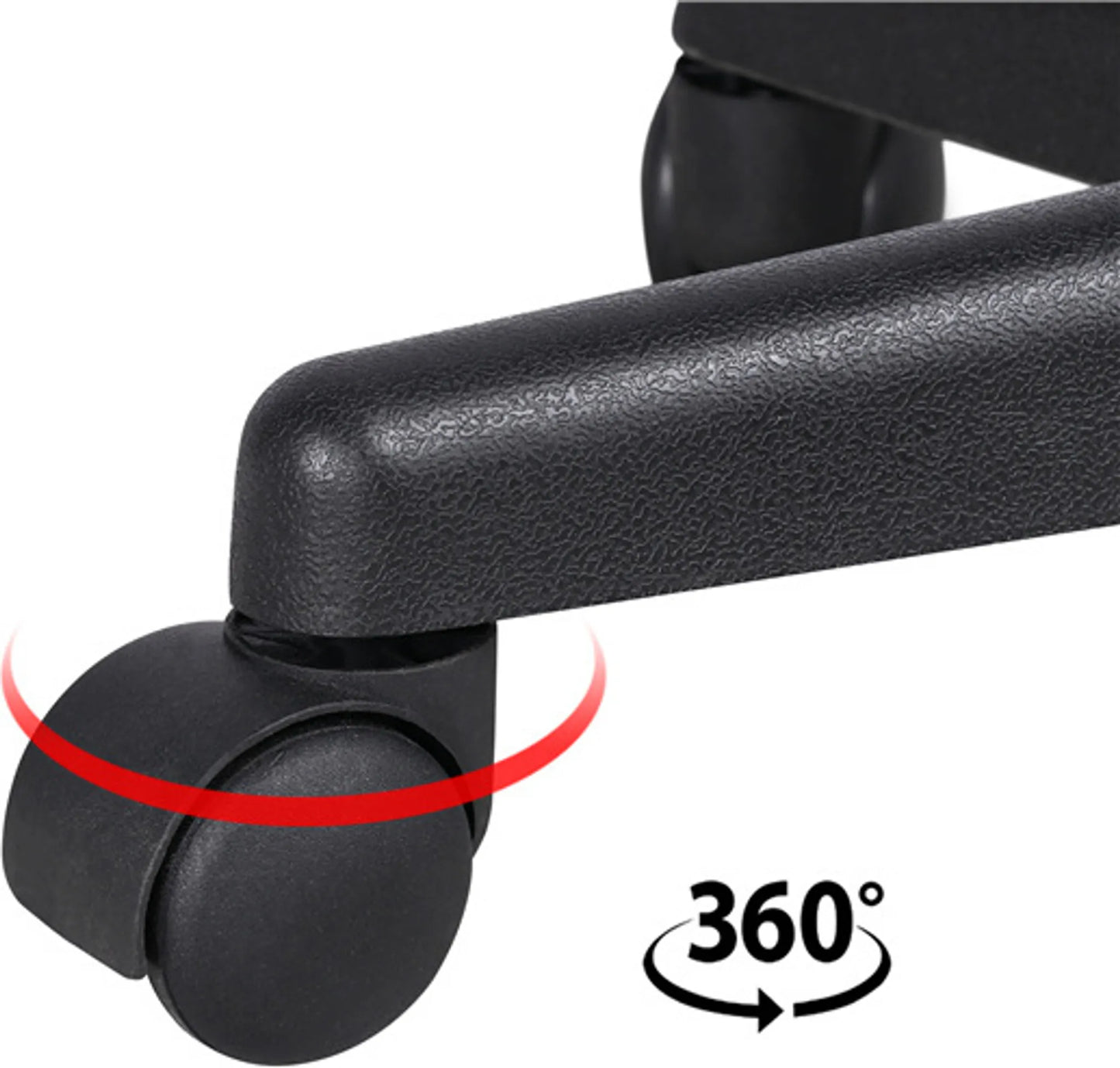 Yaheetech Saddle Stool Ergonomisch - Features höhenverstellbar Gas Lift und 360 ° schwenkbar Nylon Räder und bequemen Sitz - für Salon Büro und Küche - Schwarz Kunstleder - 50 x 50 x 45,5-60 cm