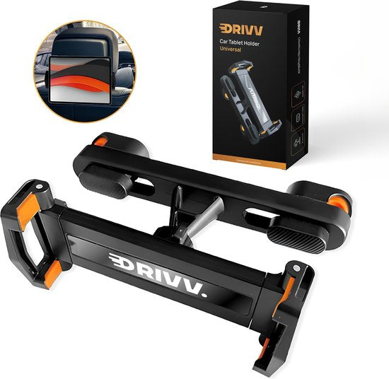 Drivv. Luxuriöser Tablet-Halter - Für Auto - Kopfstütze - 360 Grad drehbar - Für Tablet, Telefon und mehr