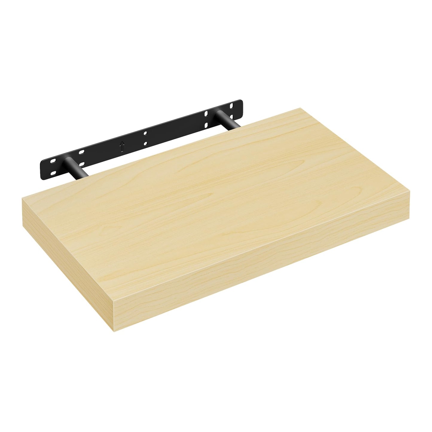WOLTU RG9372kei Wandregal – MDF mit PVC-Furnier – Eiche gelb – 40 x 22,9 x 3,8 cm