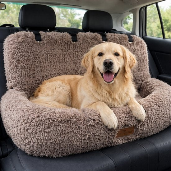 By Cee Cee Deluxe-Hundesitz für das Auto – Hundekorb für das Auto mit Sicherheitsgurt – Autokorb für Hunde – Hundesitz – Autositz – Mokka – Größe L – Otto