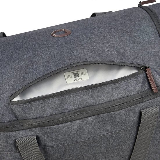 Delsey Paris Maubert 2.0 Weekender - Handgepäck Reisetasche 41L - RPET Strapazierfähig - TSA Schloss - 50 cm - Anthrazit