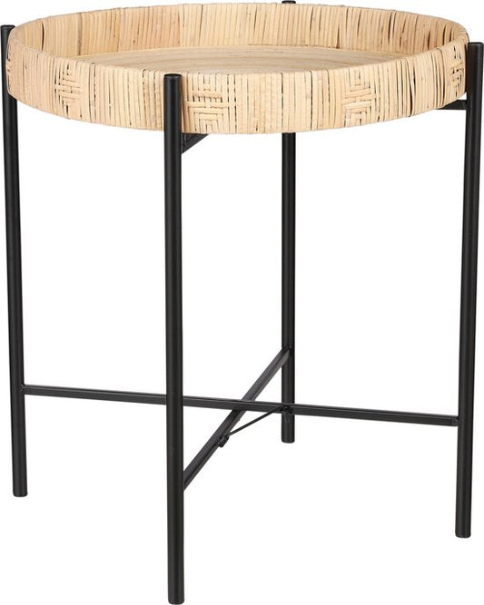 Mica Decorations Kaj Beistelltisch - H51 x Ø45 cm - Rattan - Braun