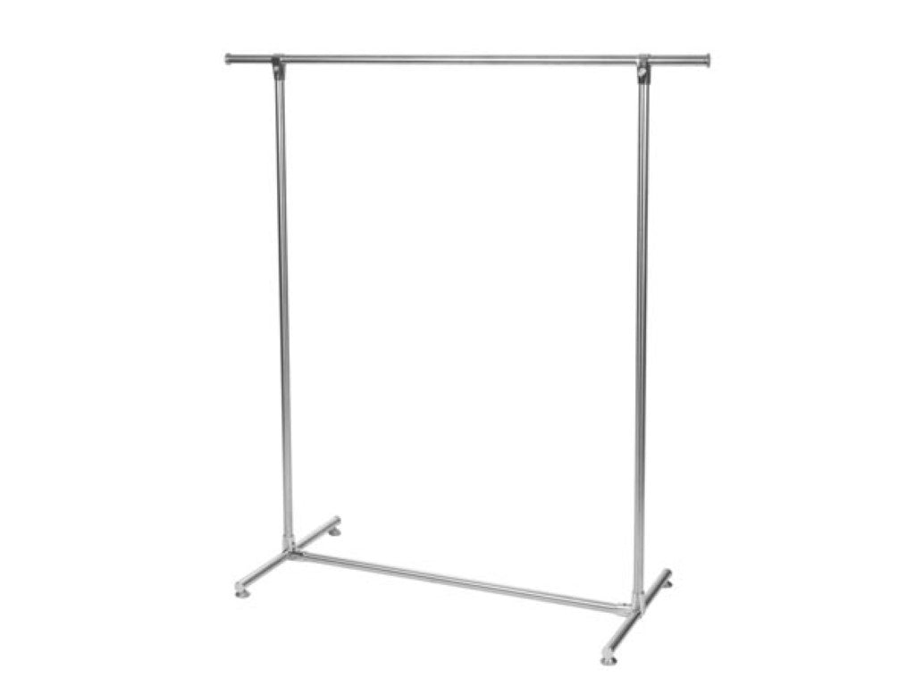 Perel Kleiderständer auf Rädern, 1 Stange, 120 x 50 x 120 cm, Tragfähigkeit 75 kg, Metall