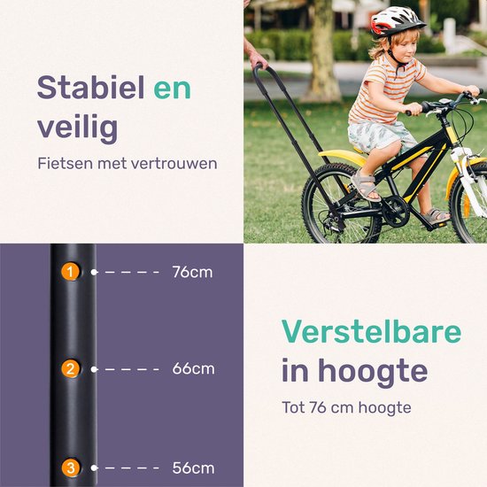 Schiebebügel für Kinderfahrräder - Universal - Schwarz - Fahrradlenker - Geeignet für Balance-Bike, Dreirad und Kleinkinderfahrrad