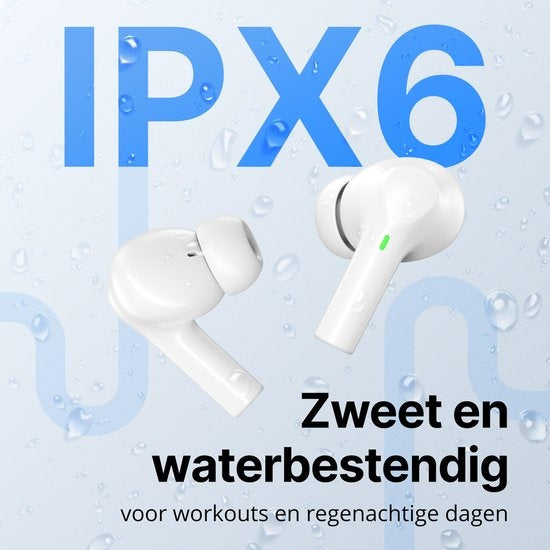 Unitone Go Wireless Earbuds - Bluetooth-Kopfhörer - Earpods - Geeignet für Apple & Android - Weiß