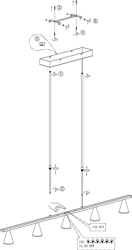 Steinhauer - Pendelleuchte - Vortex - Stahl - Metall - Designleuchte - LED - 3066ST