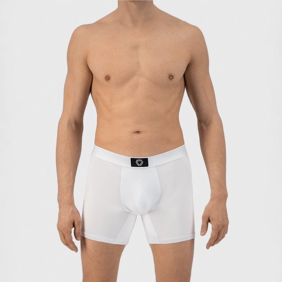 Fibershirts Anti-Sweat Boxershorts - Integriertes Schweißpolster - Atmungsaktives MicroModal - Anti-Transpiration - Herren - Größe XL - Weiß