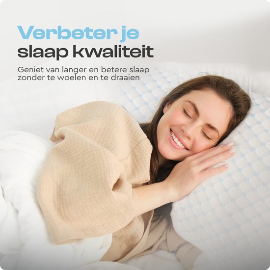 Sleeptime Pillow - Nachfüllbares Kissen - Geeignet für alle Schlafpositionen - Kühlende Technologie - Reduziert Nackenschmerzen