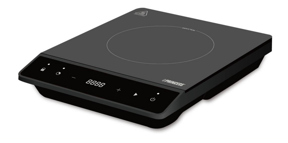 Princess Freistehendes Induktionskochfeld 303030 – 2000 W – Ø 19 cm – Schwarz