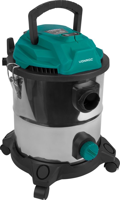 VONROC Nass- und Trockensauger - Allzwecksauger - 1400W - Blasfunktion - 20L Tank - 3m Schlauch - 6m Netzkabel