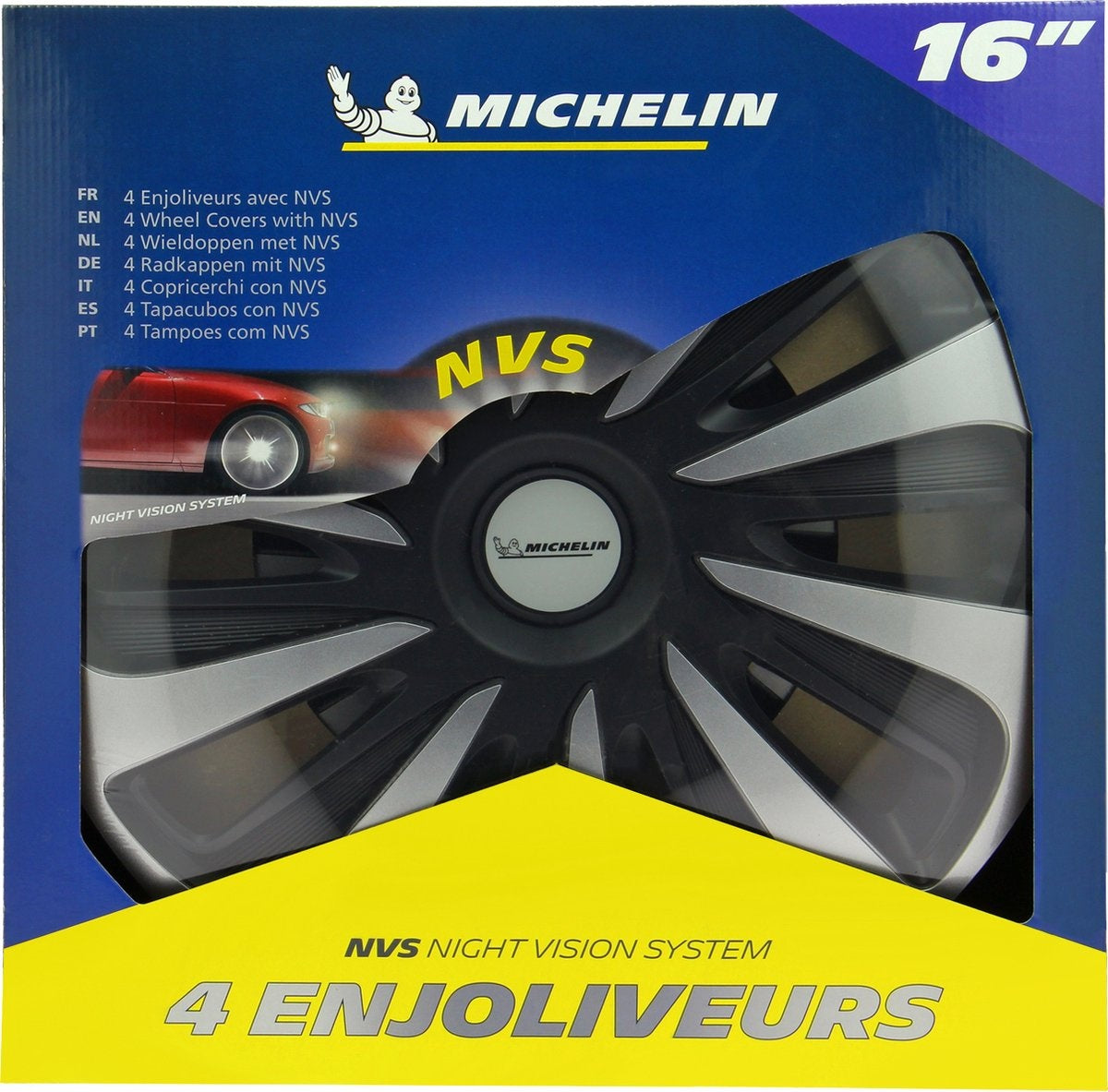 Michelin Radkappen 16-Zoll - silber/schwarz - nvs