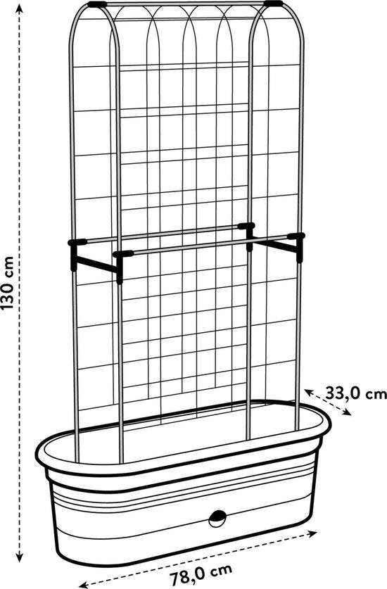 Elho Green Basics Veggie Wall 80 – Pflanzkasten – Vertikales Gärtnern – 100 % recycelter Kunststoff – Ø 77,5 x H 26,0 cm – Living Black