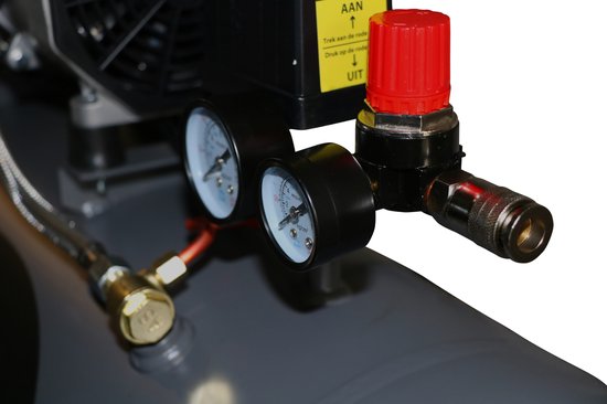 Kibani Superleiser Kompressor 50 Liter + Luftschlauch + Luftdüse + Reifenpumpe – SET – Low Noise – Kompressoren – 50 l