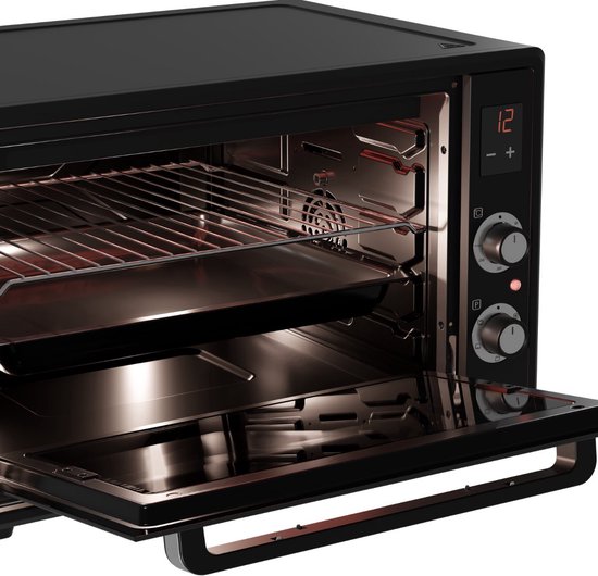 Wiggo WMO-E657(B) – Freistehender Mini-Backofen – elektrisch – 60 cm – 65 Liter – 2000 W – 5 Jahre Garantie – schwarz