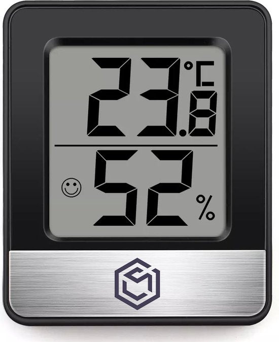 Ease Electronicz Hygrometer - Luftfeuchtigkeitsmesser - Digitale Wetterstation - Luftfeuchtigkeitsmesser - Thermometer für Innenräume - inklusive Batterie