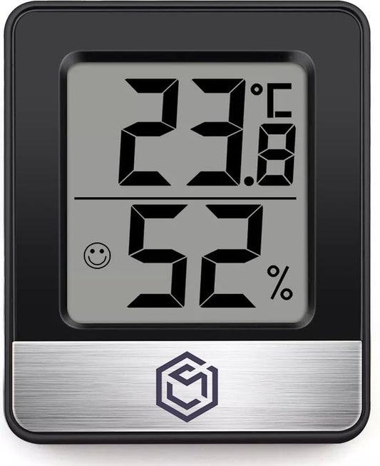 Ease Electronicz Hygrometer - Luftfeuchtigkeitsmesser - Digitale Wetterstation - Luftfeuchtigkeitsmesser - Thermometer für Innenräume - inklusive Batterie