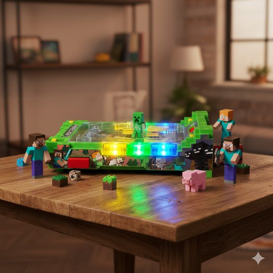 A Ambassador® Minecraft Pinball Machine - Offiziell lizenziert - Arcade Pinball - Mini Pinball Machine - Spielmaschine - Punktezähler - Tischplatte - Spiele für Kinder - Erwachsene - Das große Spielzeugbuch 2025