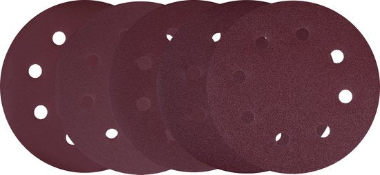 VONROC Schleifpapier-Set - 180MM - 25 Stück - Für Schleifmaschinen - Inkl.