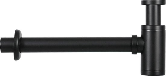 Differnz Cleo Fountain Set - Spülbecken Keramik - Weiß - Gebogener Wasserhahn - Mattschwarz - Standardgriff - 30 x 30 x 10 cm