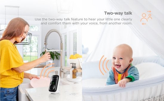 Motorola Babyphone PIP11 - 300 M - Zwei-Wege-Kommunikation - Nachtlicht und Wiegenlieder - Weiß