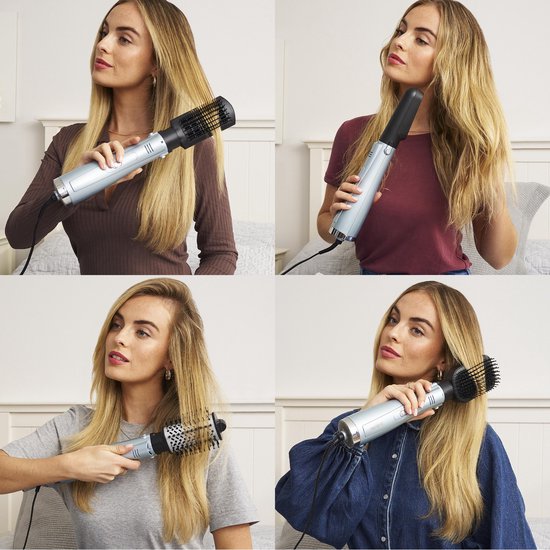 BaByliss Hydro Fusion 4-in-1-Föhnbürste AS774E – 1000 W – Doppel-Ionen-System – Multistyler mit 4 Aufsätzen – Coolshot