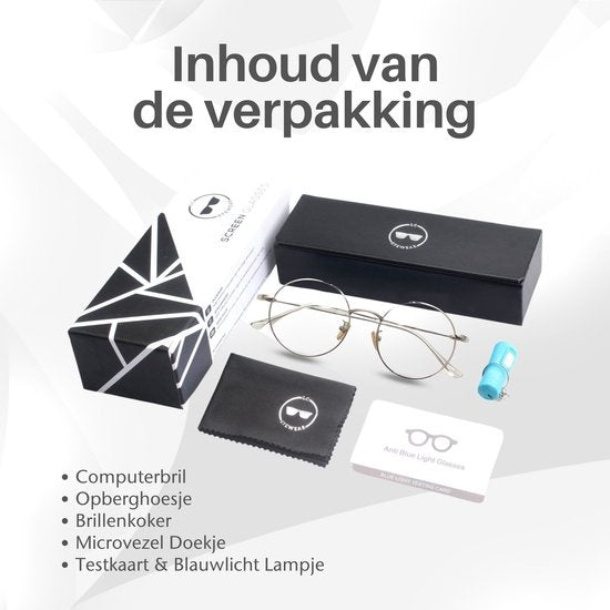 LC Eyewear Computerbrille - Blaulichtbrille - Displaybrille - Metall - Unisex - Silber