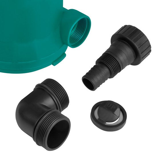 VONROC Tauchpumpe / Oberflächensaugpumpe / Mopppumpe - bis 1mm mit Sensorschalter - 400W - 6000l/h - Für sauberes Wasser