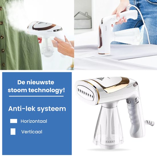 TibaGoods Luxury Clothes Steamer - 1600w - 250ml - Weiß