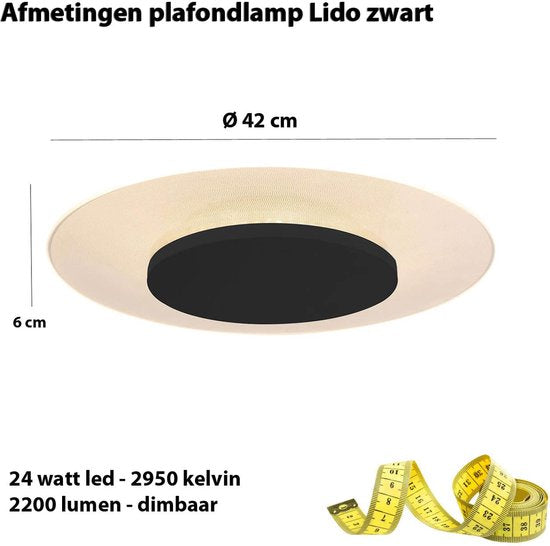 Deckenleuchte Steinhauer Lido - Schwarz