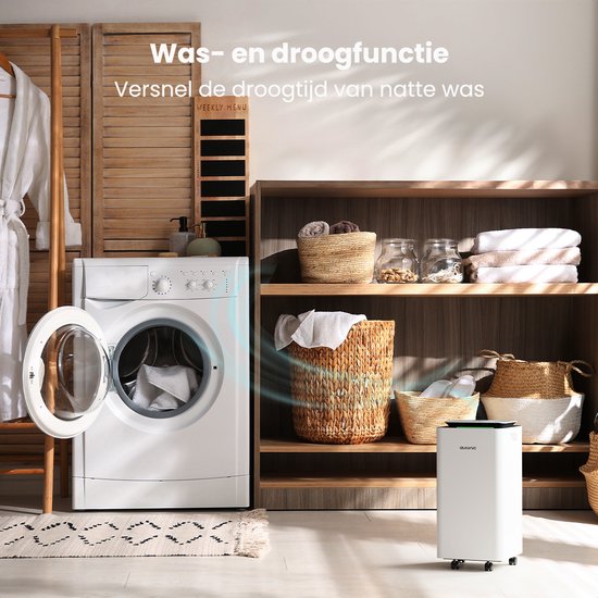 Auronic Luftentfeuchter und Luftreiniger - Pro Series - 10 l pro Tag - Waschtrockenfunktion - Schlafzimmer, Badezimmer und Wohnzimmer - Weiß