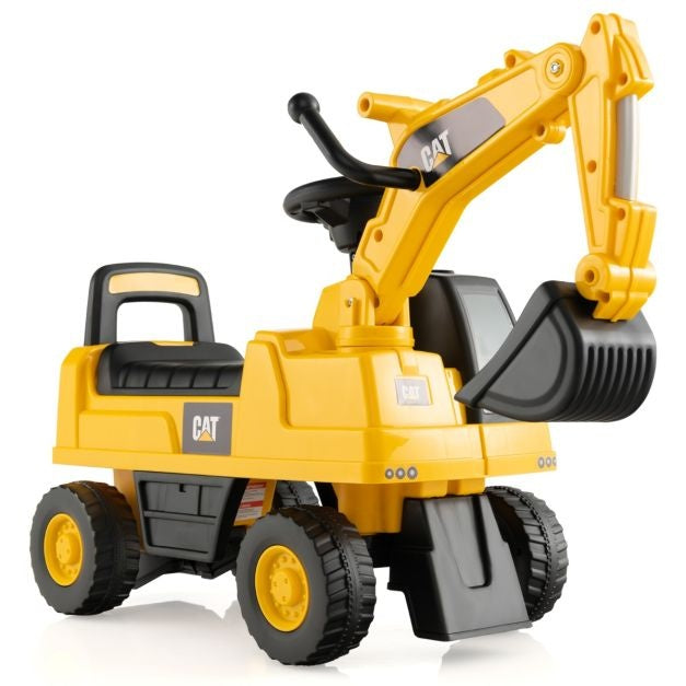 Coast Kinder Aufsitz Bagger - Rutschauto mit Schaufel - Spielzeug Bagger - 74 cm - 1-3 Jahre - 25 kg - Gelb