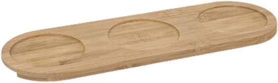Secret de gourmet Servierbrett für Häppchen / Nüsse – 3 Schälchen – Tapas- und Saucenschälchen – Farbmischung – Häppchen-Platte