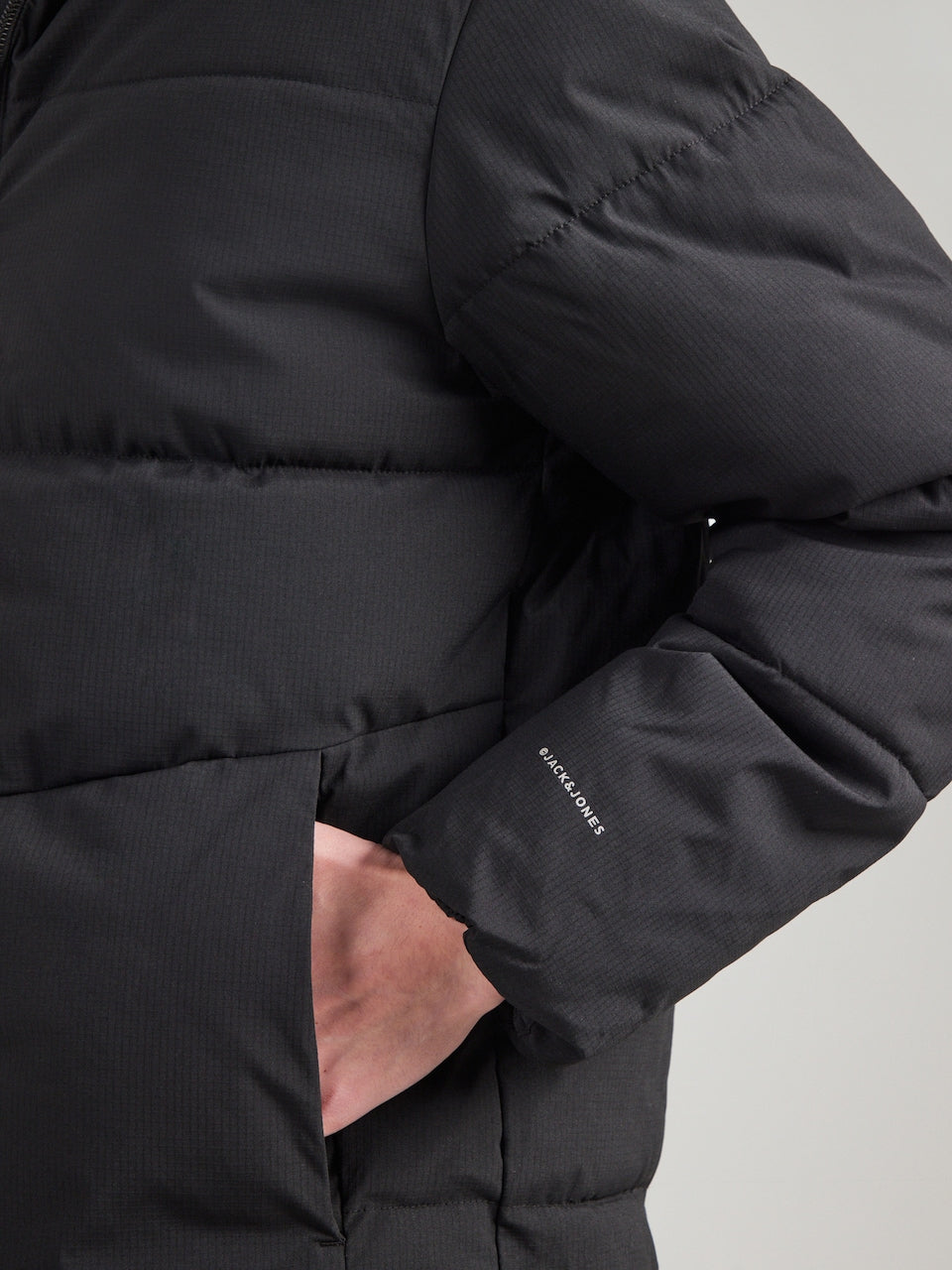 Jack & Jones Brady lange Daunenjacke Herren - schwarz - Größe L
