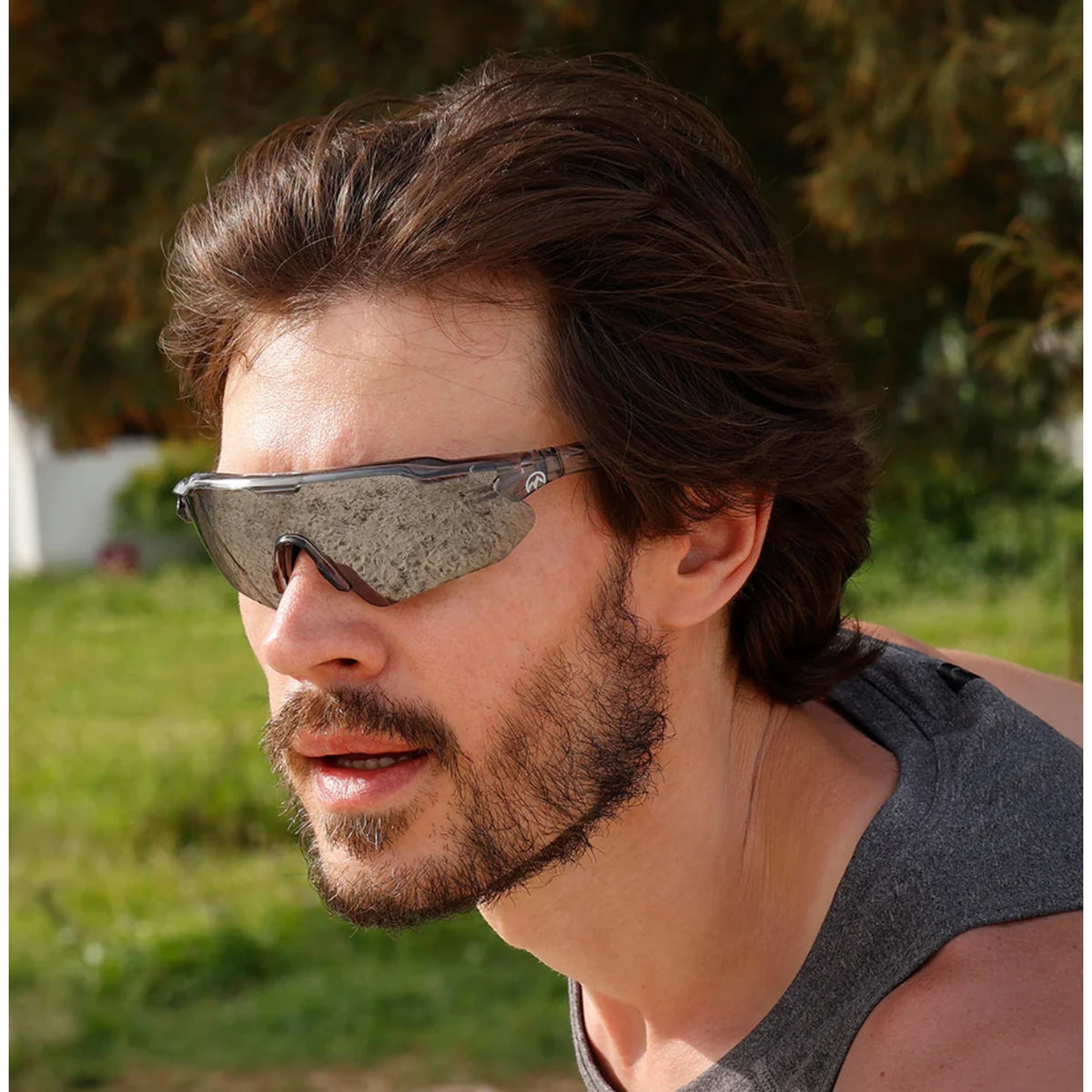 OutdoorMaster HAWK LT Fahrrad-Sonnenbrille – photochromatisch und polarisiert – Super Silver