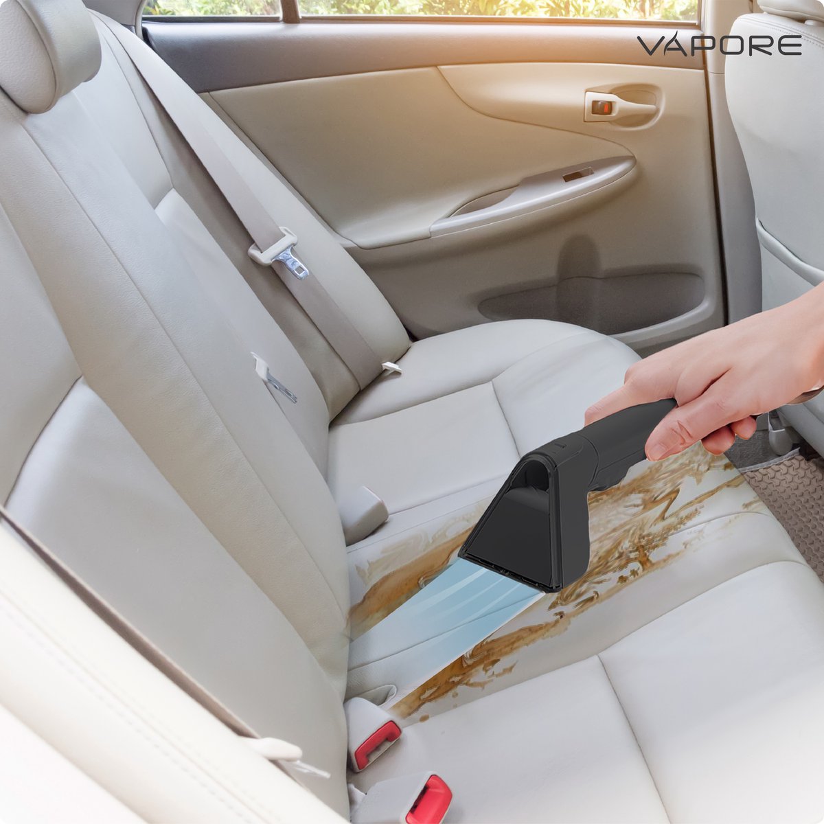 Vapore Teppichreiniger - Möbelreiniger - Sofareiniger - Mit Saugkraft - 1200W - Schwarz