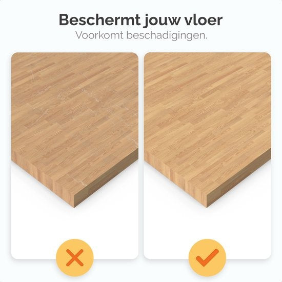 Goliving Bodenschutzmatte Bürostuhl - Bürostuhlmatte - PVC - Geräuschdämpfend - Für harte Böden - 120 x 150 cm - Transparent