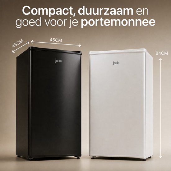 Joula Tischgefriertruhe – freistehend, Mini/klein – 60 Liter – 3 Gefrierschubladen – Schwarz