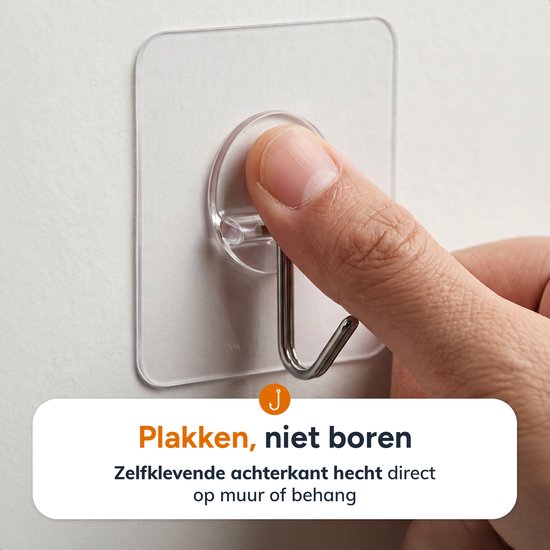 Skoov Selbstklebende Haken – 15 Stück – Klebennagel – Aufhängehaken – Gemälde – System – Schlüssel – Selbstklebend – Transparent