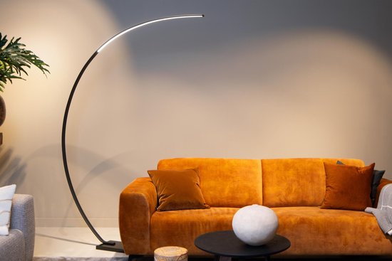 Lucide CURVE – Bogenlampe – LED, dimmbar – 1x15 W, 2700 K – Schwarz