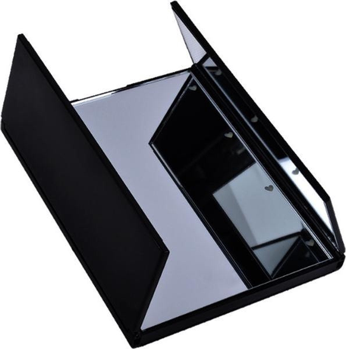 Fuegobird Spiegel mit LED-Tragelicht - Make-up-Spiegel - Schwarz