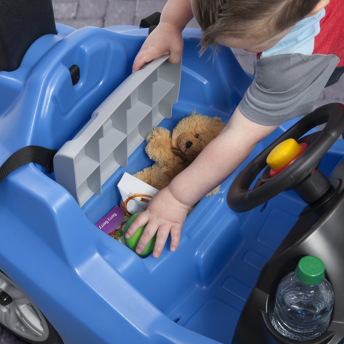Step2 Whisper Ride Cruiser Runabout in Blau - Kinderwagen / Runabout mit Schiebestange - Für Kinder ab 1,5 Jahren
