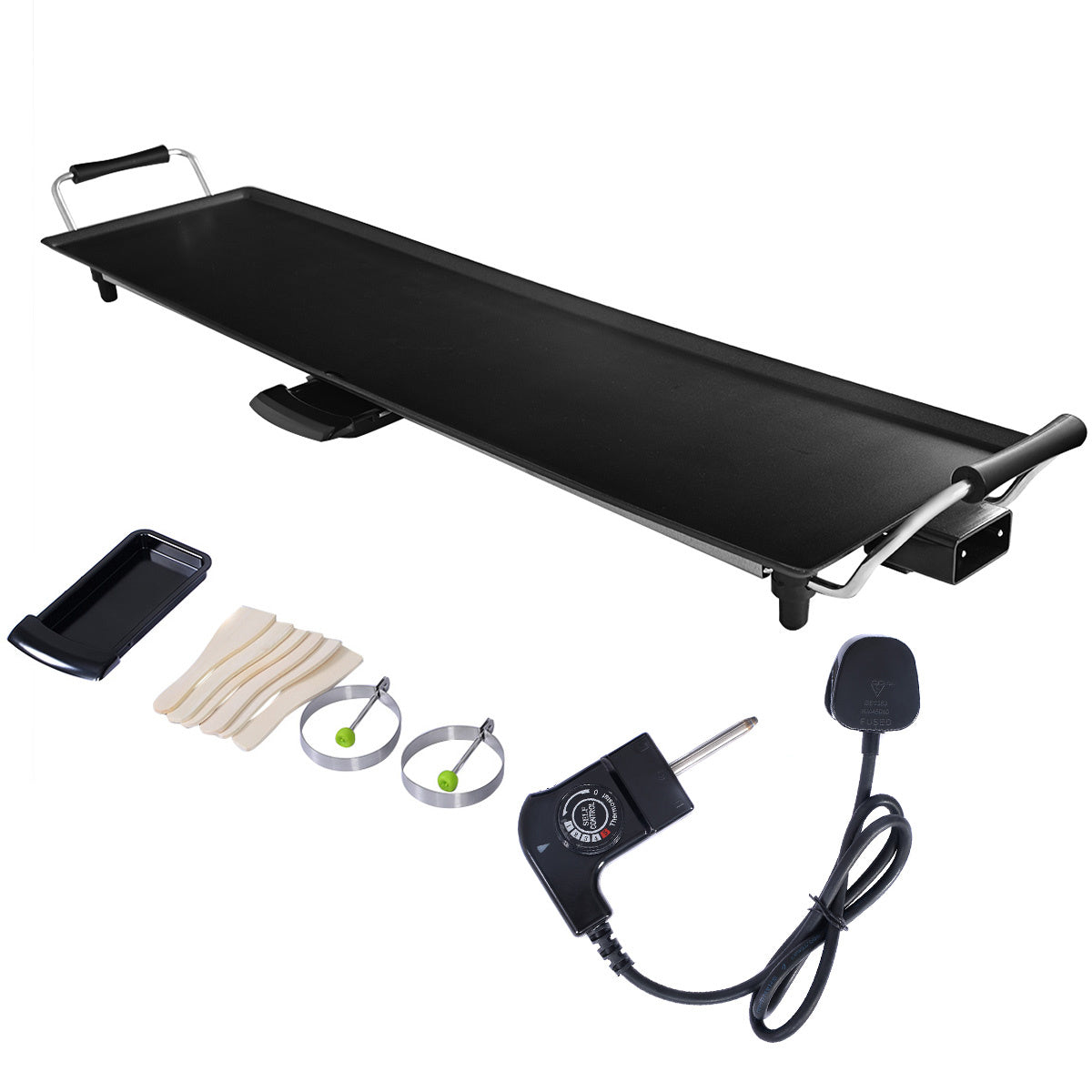 Coast 1800 W Elektrogrill Indoor BBQ Grill Einstellbare Temperatur 90 x 23 cm schwarz