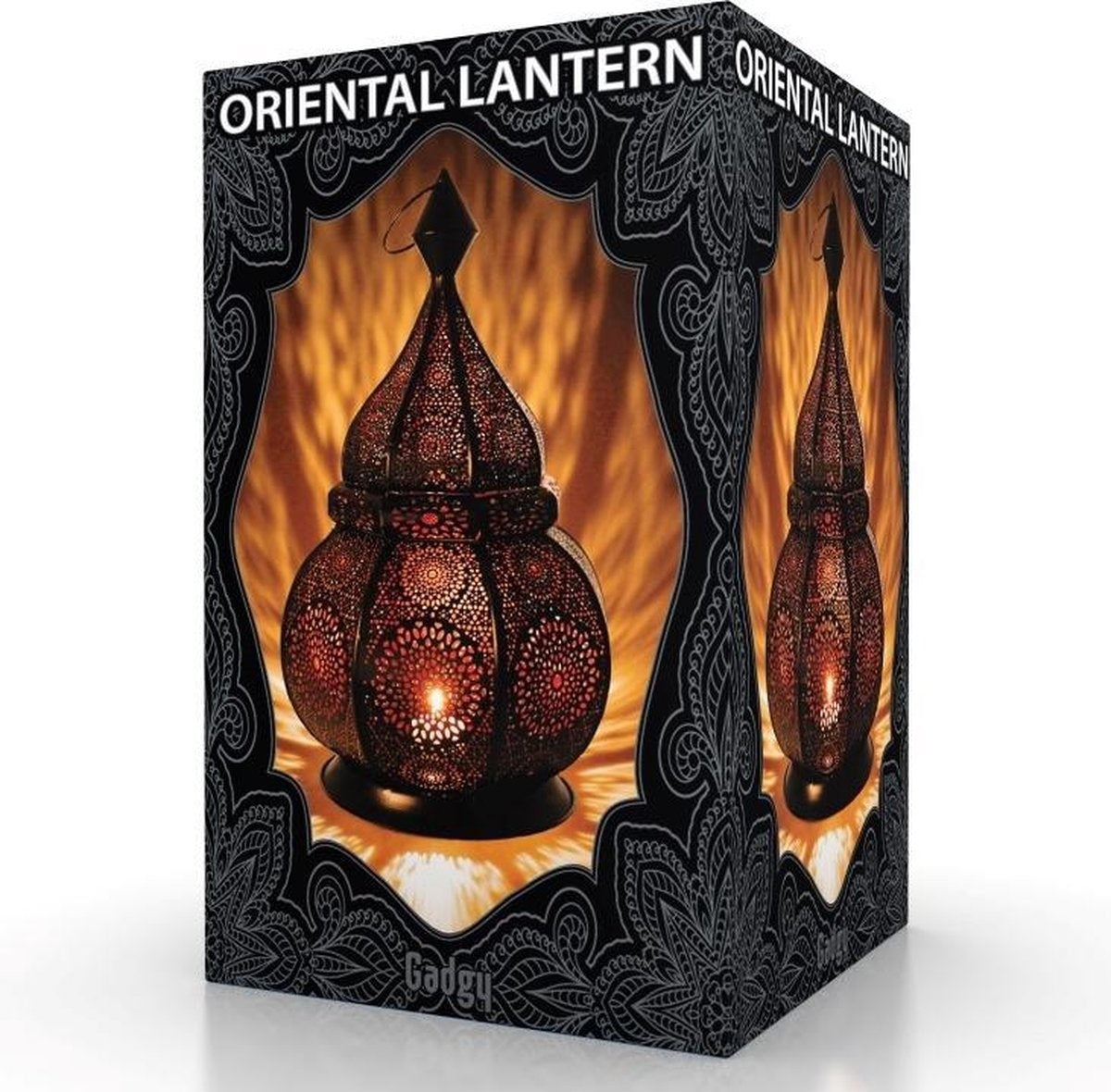 Gadgy Orientalische Laterne - Arabisches Windlicht - Teelichthalter - Teelichthalter - 36 cm - Metall