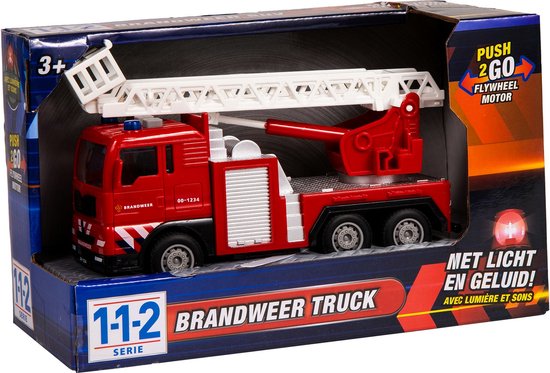 112 Feuerwehrfahrzeug 1:32 mit Licht und Ton